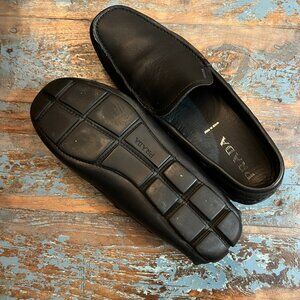 PRADA Men's Saffiano Leather Penny Drivers, SZ 9
